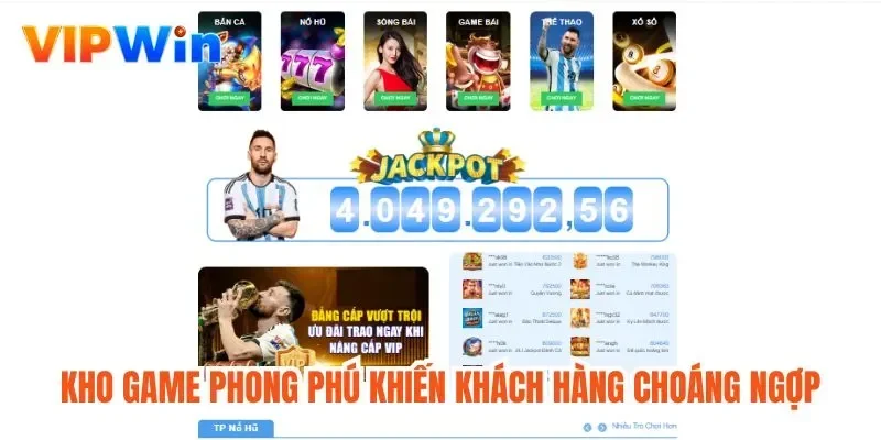 Kho game phong phú khiến khách hàng choáng ngợp